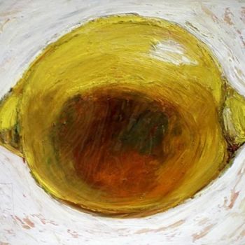 Ζωγραφική με τίτλο "Citron jaune" από Atelier N N . Art Store By Nat, Αυθεντικά έργα τέχνης, Ακρυλικό