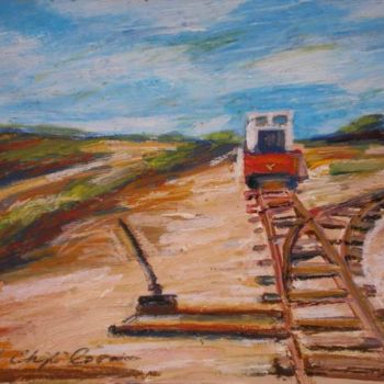 Schilderij getiteld "Rail road" door Atelier N N . Art Store By Nat, Origineel Kunstwerk, Acryl