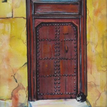 Painting titled "Chat" by Atelier N N . Art Store By Nat, Original Artwork, Watercolor