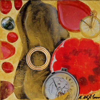 Collages intitolato "Madame O 2" da Atelier N N . Art Store By Nat, Opera d'arte originale, Ritagli