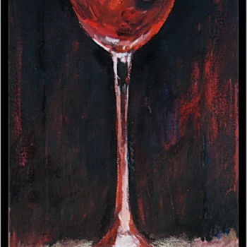 Painting titled "Bouteilles et verre…" by Atelier N N . Art Store By Nat, Original Artwork, Acrylic