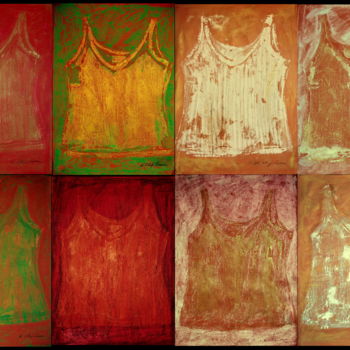Painting titled "Undershirts mix X 8…" by Atelier N N . Art Store By Nat, Original Artwork, Acrylic