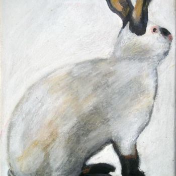 Painting titled "Easter bunny" by Atelier N N . Art Store By Nat, Original Artwork, Acrylic