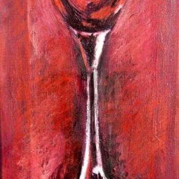 Pintura intitulada "Verre de vin rouge" por Atelier N N . Art Store By Nat, Obras de arte originais, Óleo