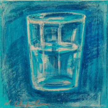 Pittura intitolato "Verre d'eau 91" da Atelier N N . Art Store By Nat, Opera d'arte originale, Acrilico