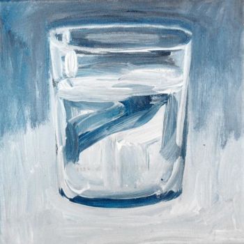 Peinture intitulée "Verre d'eau 96" par Atelier N N . Art Store By Nat, Œuvre d'art originale, Huile