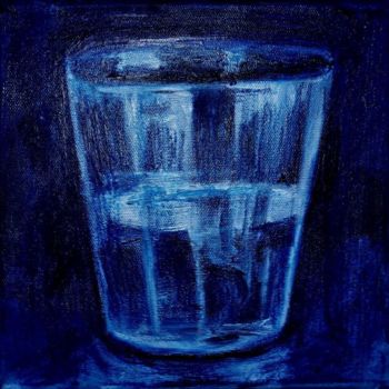 Pintura intitulada "Verre d'eau 15" por Atelier N N . Art Store By Nat, Obras de arte originais, Óleo