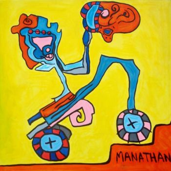 Peinture intitulée "Homme robot" par Atelier N N . Art Store By Nat, Œuvre d'art originale, Huile