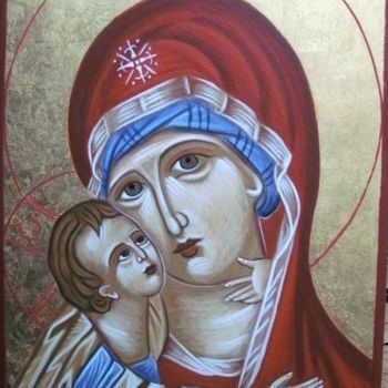 Malarstwo zatytułowany „Vierge de Tendresse” autorstwa Atelier Sancta Virgo Virginum, Oryginalna praca