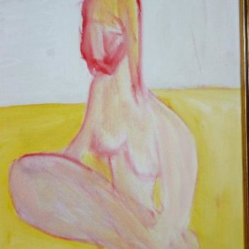 Painting titled "nue minimale" by Jean Bernard Billard, Original Artwork, Oil