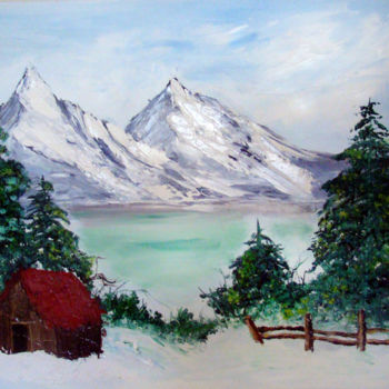 Pintura titulada "lac-perdu.jpg" por Atelier Des Couleurs, Obra de arte original, Oleo