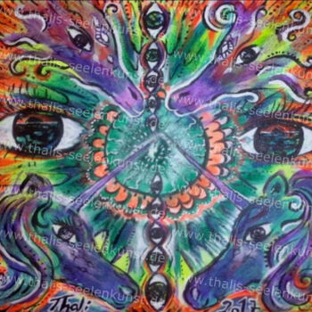 Malerei mit dem Titel "original psychedeli…" von Athalia Emich, Original-Kunstwerk
