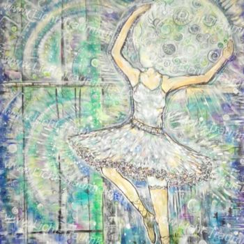 Malerei mit dem Titel "Licht Tänzerin." von Athalia Emich, Original-Kunstwerk, Acryl