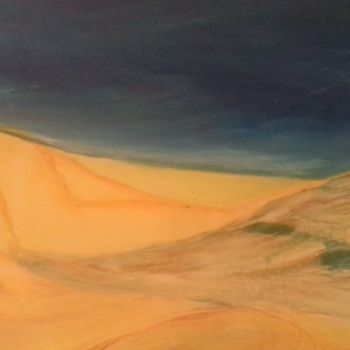 Painting titled "la dune verte" by Athena, Original Artwork, Acrylic