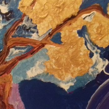 Pittura intitolato "L arbre d Or" da Athena, Opera d'arte originale, Acrilico