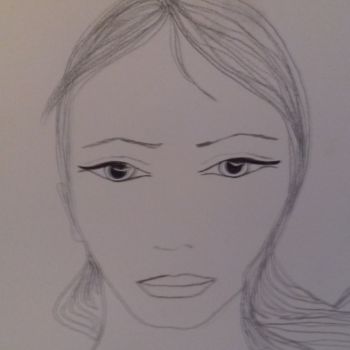 Desenho intitulada "Bonjour  tristesse.…" por Athena, Obras de arte originais, Carvão