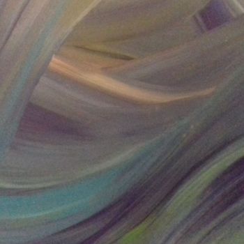 Peinture intitulée "Bleu vert entrelaces" par Athena, Œuvre d'art originale, Acrylique