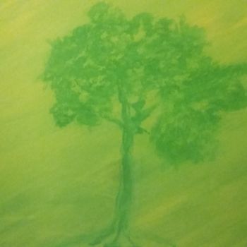 Painting titled "ARBRE  SOLITAIRE" by Athena, Original Artwork, Acrylic