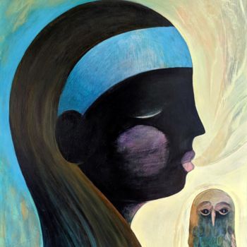 Malarstwo zatytułowany „Black girl magic” autorstwa Ati Van Twillert, Oryginalna praca, Akryl