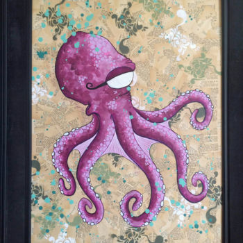 Painting titled "Little Kraken- MKE…" by Michaeldelmas, Original Artwork