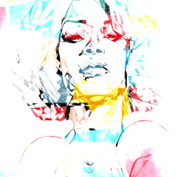 Peinture intitulée "Rihanna-portrait- c…" par Anto, Œuvre d'art originale, Acrylique
