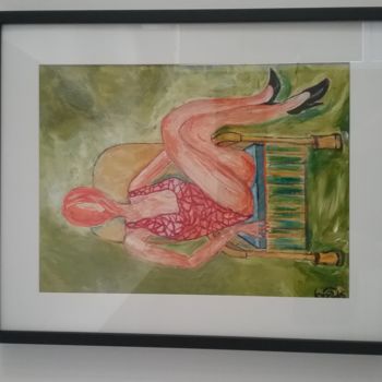 Peinture intitulée "Légère nudite" par Stega, Œuvre d'art originale, Acrylique