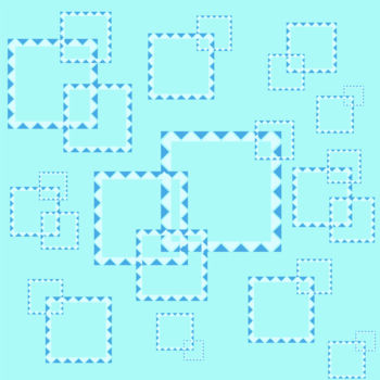Arts numériques intitulée "Geometrical squares…" par Attire Glory, Œuvre d'art originale, Travail numérique 2D