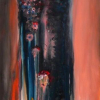 Painting titled "petite robe noire" by France Auberger, Original Artwork