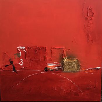 Malarstwo zatytułowany „Juste Rouge” autorstwa Audrey Herrmann, Oryginalna praca, Akryl