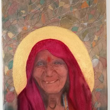 Malerei mit dem Titel "LALAÏ" von Aude A., Original-Kunstwerk, Pastell Auf Holzplatte montiert
