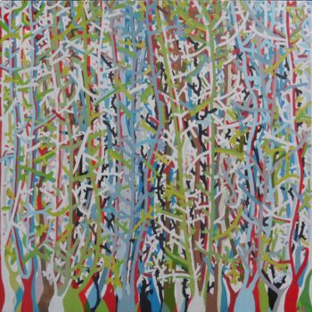 Pintura titulada ""Forêt de coraux" A…" por Aude Billerot, Obra de arte original, Acrílico