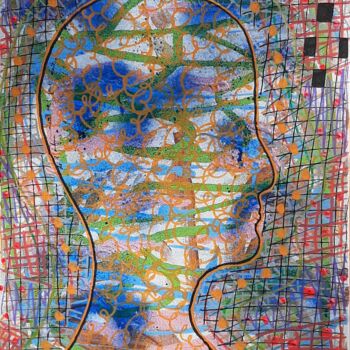 제목이 "L'être tridimension…"인 미술작품 Aude Peris로, 원작, 아크릴 나무 들것 프레임에 장착됨