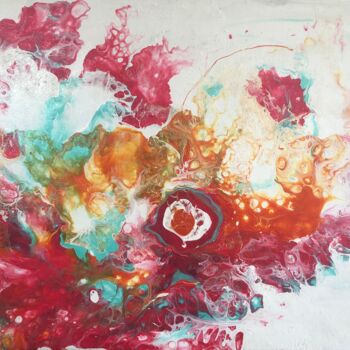 Painting titled "FRIANDISES" by Aude Matias Da Costa, Original Artwork, Acrylic Mounted on Wood Stretcher frame