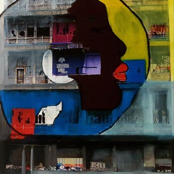 Painting titled "Dyptique streetart1…" by Aude Nguyen, Original Artwork, Acrylic
