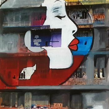 Painting titled "Dyptique streetart2…" by Aude Nguyen, Original Artwork, Acrylic