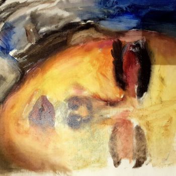 Painting titled "sommeil.jpg" by Aude Nguyen, Original Artwork, Oil