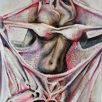 Peinture intitulée "Voile de Femme" par Audrey Brefort, Œuvre d'art originale, Acrylique