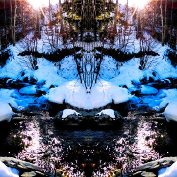 Photography titled "Gnome des Neiges" by Audrey Chaa, Original Artwork, Manipulated Photography