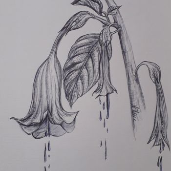 Drawing titled "poisonous" by Audrey Claire, Original Artwork, Ballpoint pen