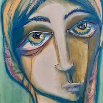 Pintura intitulada "L'or des larmes" por Audrey Denis, Obras de arte originais, Acrílico