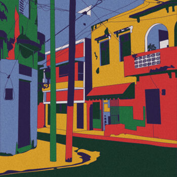 Digitale Kunst getiteld "Santo Domingo" door Audrey Dora, Origineel Kunstwerk, 2D Digital Work