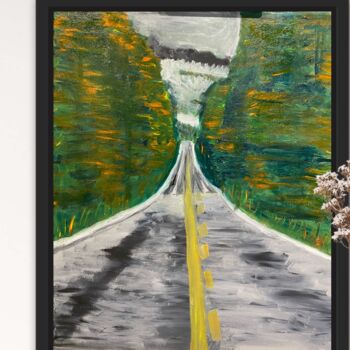 Ζωγραφική με τίτλο "On the road again" από Audrey Letheux, Αυθεντικά έργα τέχνης, Ακρυλικό