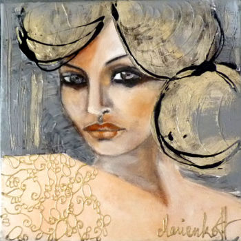 Malerei mit dem Titel "LUKA...." von Audrey Marienkoff, Original-Kunstwerk, Öl
