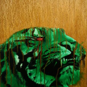 Painting titled "Tigre" by Audrey Maziere, Original Artwork