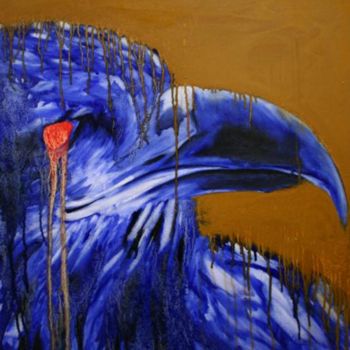 Painting titled "Aigle" by Audrey Maziere, Original Artwork