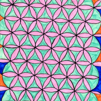 Dessin intitulée "cercles" par Audrey Segura, Œuvre d'art originale, Crayon