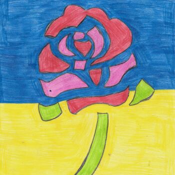 Dessin intitulée "la plante mysterieu…" par Audrey Segura, Œuvre d'art originale, Crayon