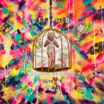 Картина под названием ""Gilded Cage"- orig…" - Audrey Taylor, Подлинное произведение искусства, Акрил