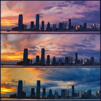 Fotografia zatytułowany „New York sunset” autorstwa Audrey Vauthier, Oryginalna praca, Fotografia cyfrowa