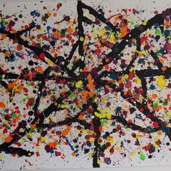 Malerei mit dem Titel "Cheminement de pens…" von Audrey Mahroug, Original-Kunstwerk, Acryl